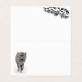 雪怒に黒い狼、野生の冬 (内部フラット)