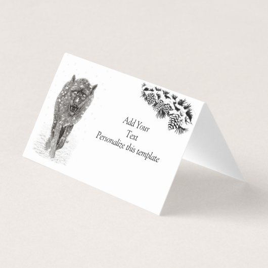 雪怒に黒い狼、野生の冬 (裏面)