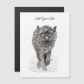 雪怒に黒い狼、野生の冬 (正面/裏面)