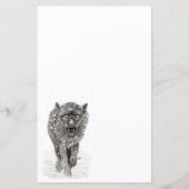 雪怒に黒い狼、野生の冬 (正面)