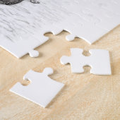 雪怒に黒い狼、野生の冬 ジグソーパズル (側面)