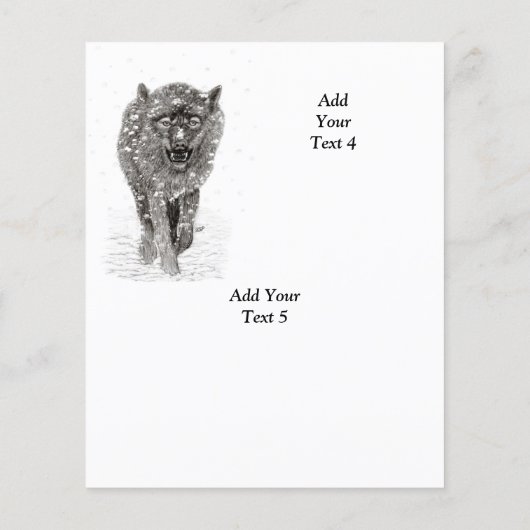 雪怒に黒い狼、野生の冬 チラシ (裏面)