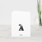 雪怒に黒い狼、野生の冬 ノートカード (裏面)