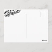 雪怒に黒い狼、野生の冬 ポストカード (裏面)