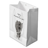 雪怒に黒い狼、野生の冬 ミディアムペーパーバッグ (正面アングル)