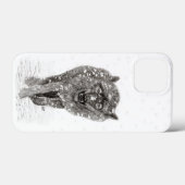 雪怒に黒い狼、野生の冬 Case-Mate iPhoneケース (裏面 (横))