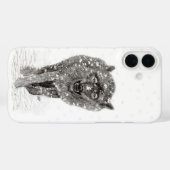 雪怒に黒い狼、野生の冬 Case-Mate iPhoneケース (裏面 (横))