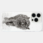 雪怒に黒い狼、野生の冬 Case-Mate iPhoneケース (裏面 (横))