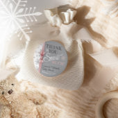 雪感謝してい多くの赤ちゃん女の子ピンクのスノーフレークのシャワー ラウンドシール