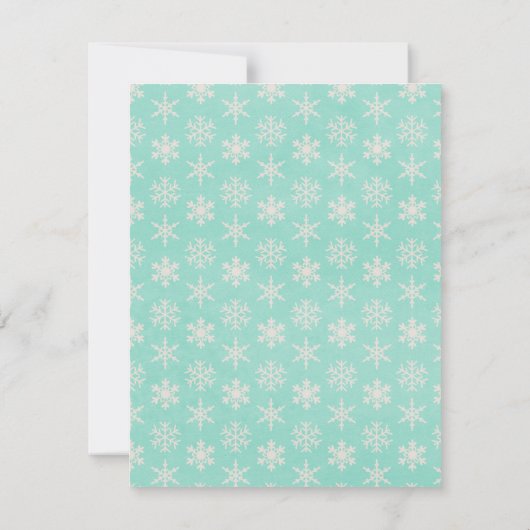 雪感謝先生ありがとうギフトカードホルダー 招待状 (裏面)