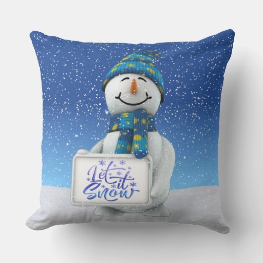 雪投げ枕 クッション (正面)