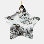 雪抽象芸術 セラミックオーナメント (正面)