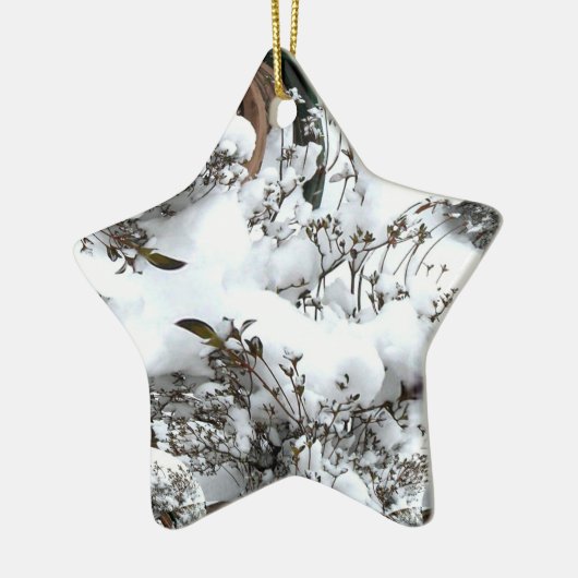 雪抽象芸術 セラミックオーナメント (左)