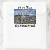 雪救嵐！-シール スクエアシール (バッグ)