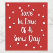 雪救日ワインラベルの場合 ワインラベル (シングルラベル)