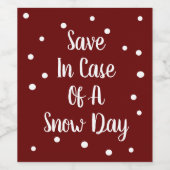 雪救日ワインラベルの場合 ワインラベル (シングルラベル)