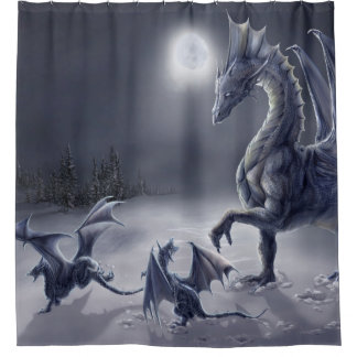雪日のシャワー・カーテン シャワーカーテン