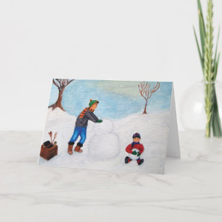 雪日を一緒に過ごします カード