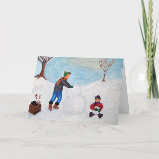 雪日を一緒に過ごします カード (正面)