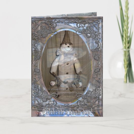 雪日を祝って下さい! カスタマイズ可能 シーズンカード (正面)