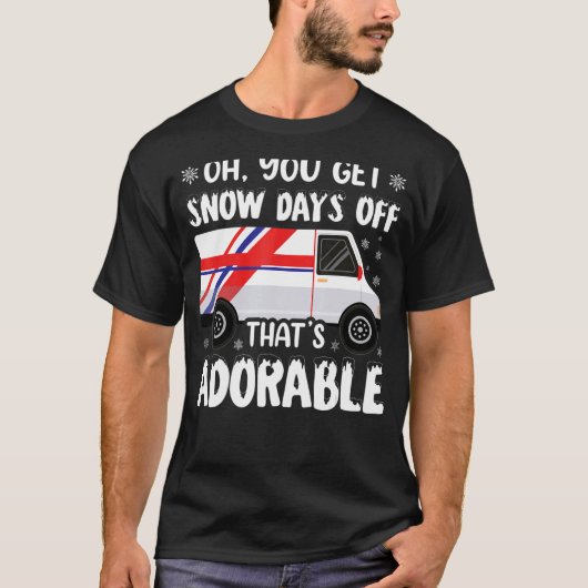 雪日オフ郵便局の郵便局郵便局男性No Tシャツ (正面)