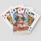 雪日本ののクリスマスを許すそりの顎の犬 トランプ (裏面)