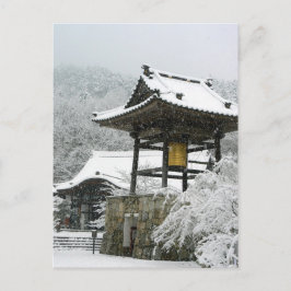 雪日本のの鐘楼 ポストカード