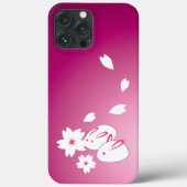 雪日本のウサギと桜 Case-Mate iPhoneケース (裏面)