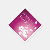 雪日本のウサギ&桜1歳 スタンダードカクテルナプキン (角)