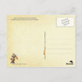 雪日本の傘の女の子 ポストカード (裏面)