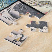 雪日本の山図画 ジグソーパズル (側面)