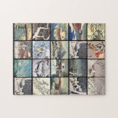 雪日本の山図画 ジグソーパズル (横)