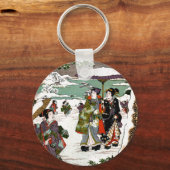 雪日本の景 キーホルダー (正面)