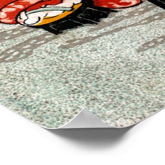 雪日本の景 ポスター (角)