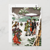 雪日本の景 ポストカード (正面/裏面)
