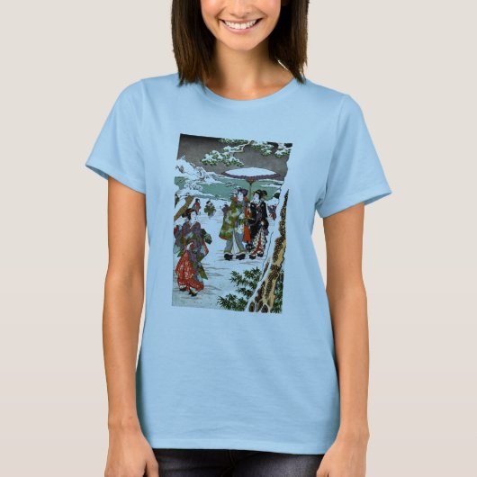 雪日本の景 Tシャツ (正面)