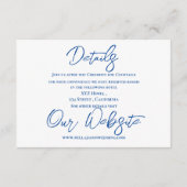 雪景色かわいらし冬の結婚式詳細 エンクロージャーカード (裏面)