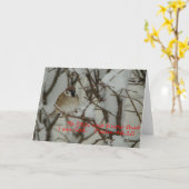 雪景色と聖なる書物、 経典 カード (黄色い花)