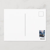 雪景色のクリスマスウォーターカラー列車 ポストカード (裏面)