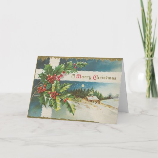 雪景色のクリスマスカード シーズンカード (正面)