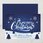 雪景色のクリスマスカード シーズンカード (正面/裏面)