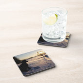 雪景色のドッグシルエット コースター (右側)