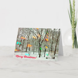 雪景色のメリークリスマスカード シーズンカード