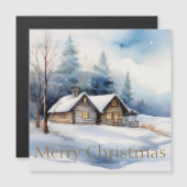 雪景色のメリークリスマスキャビン (正面/裏面)