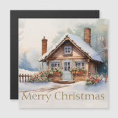 雪景色のメリークリスマスキャビン (正面/裏面)
