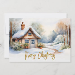 雪景色のメリークリスマス・キャビン シーズンカード