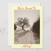 雪景色の写真クリスマスパーティの招待状 招待状 (正面)