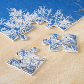 雪景色の冬の風景 ジグソーパズル (側面)