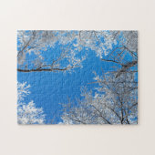 雪景色の冬の風景 ジグソーパズル (横)
