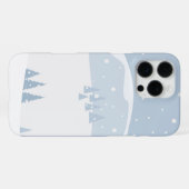 雪景色の冬の風景 iPhoneケース (裏面横)